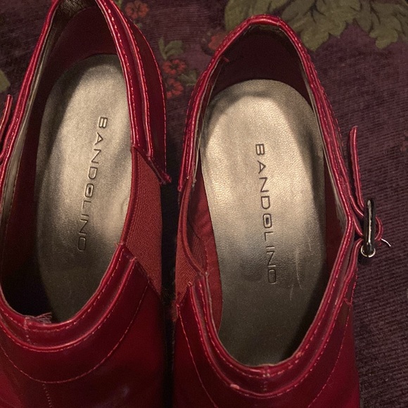 Red Bandolino patent leather shoe boots Size 5.5 - Picture 2 of 8
